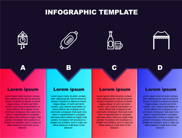集线复古墙手表腊肠香肠啤酒图片下载