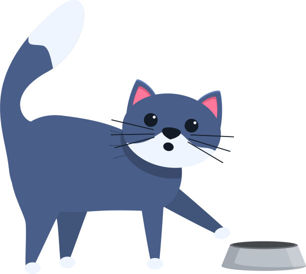 猫想要食物图标卡通风格图片下载