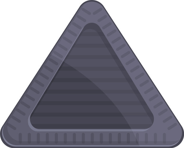 三角形人孔图标卡通风格图片下载