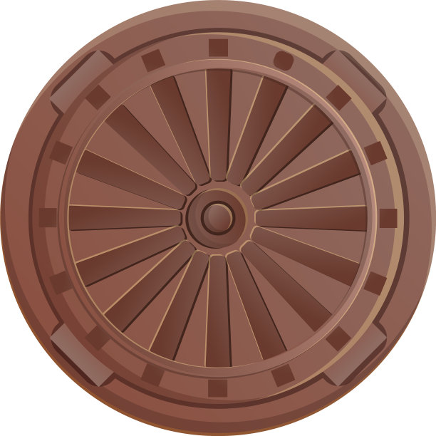 形状人孔图标卡通风格图片下载