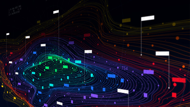 未来大数据数字云可视化，信息分类存储技术，色彩结构神经网络，透视监控屏幕图片下载