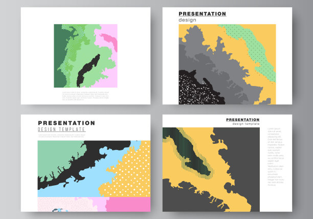 矢量布局的演示幻灯片设计模板，多用途的演示宣传册模板，宣传册封面。日本模式模板。亚洲风格的景观背景装饰。图片下载