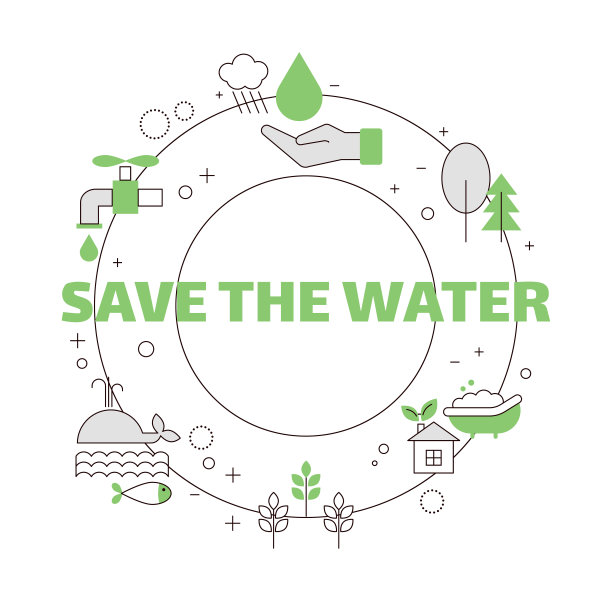 32、节约用水，保护地球的理念。图片下载