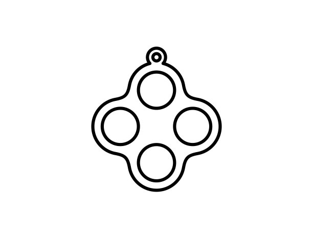 推泡泡轮廓烦躁玩具感官玩具泡泡Popper弹它玩具为焦虑的成年人，儿童和自闭症压力缓解平面矢量设计图片下载