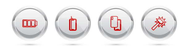 设置线电池玻璃屏幕保护器图片下载