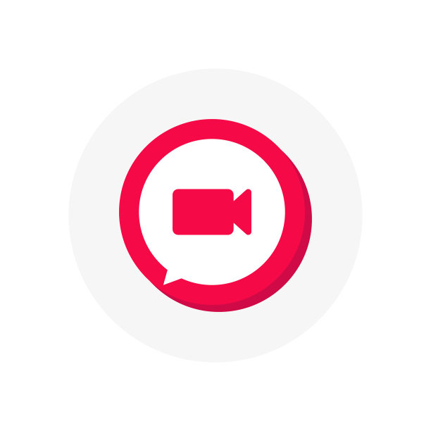 视频通话红色按钮图标在线聊天白色图片下载