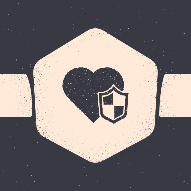 垃圾人寿保险与盾牌图标隔离图片下载