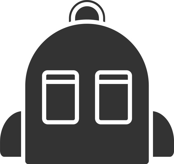 书包图标设计模板孤立图片下载