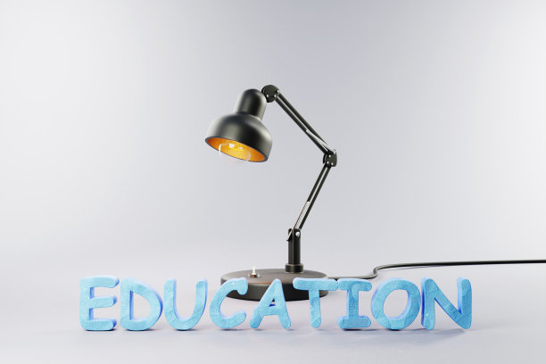 特写灯泡玻璃在中性灰色表面与教育粘土刻字;概念;三维演示图片下载