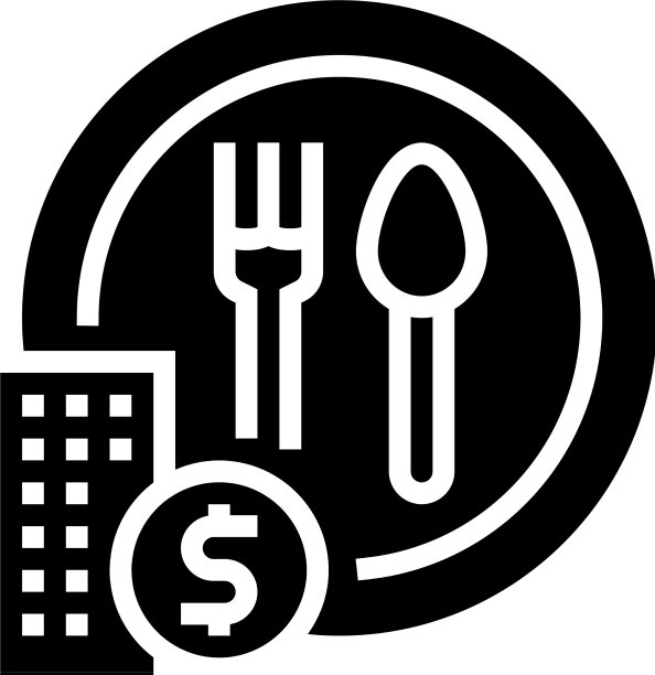 免费午餐福利字形图标图片下载