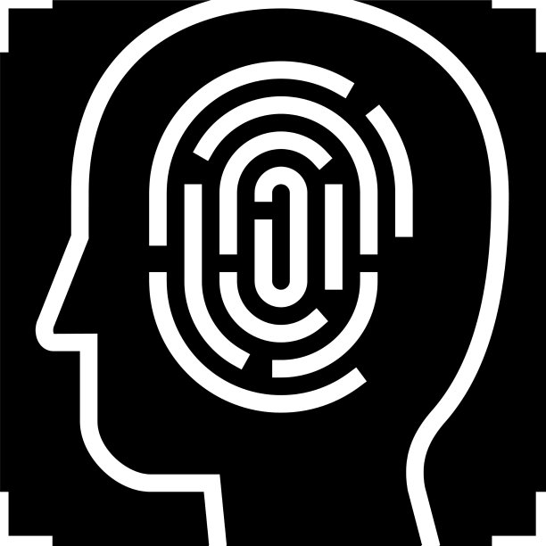 指纹和面部id字形图标图片下载