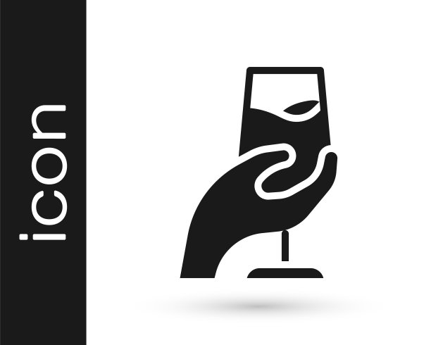 品尝黑葡萄酒，品尝图标孤立在白色背景。侍酒师。气味的葡萄酒。向量图片下载