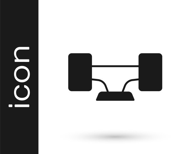 黑色滑板车轮图标孤立的白色背景。滑板。溜冰轮。向量图片下载