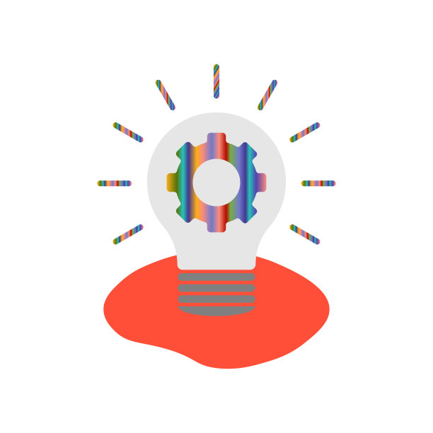 带有齿轮图标的灯泡。理念、解决方案、创新的概念。孤立的矢量图。图片下载