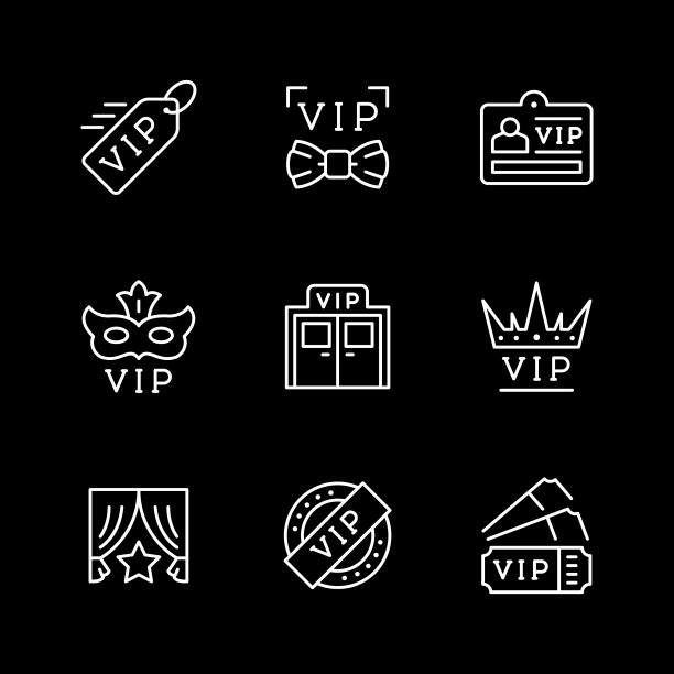 设置线条图标VIP图片下载