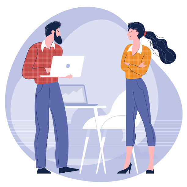 男人和女人在互相交谈图片下载