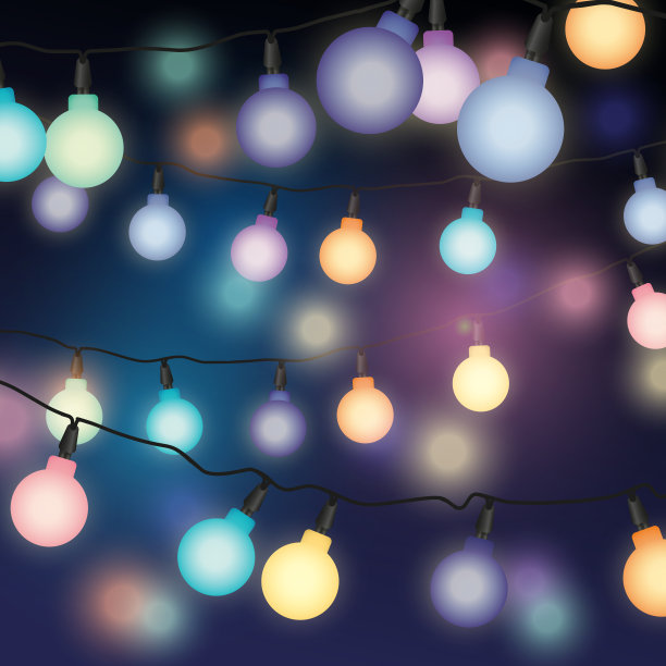 字符串灯插图图片下载