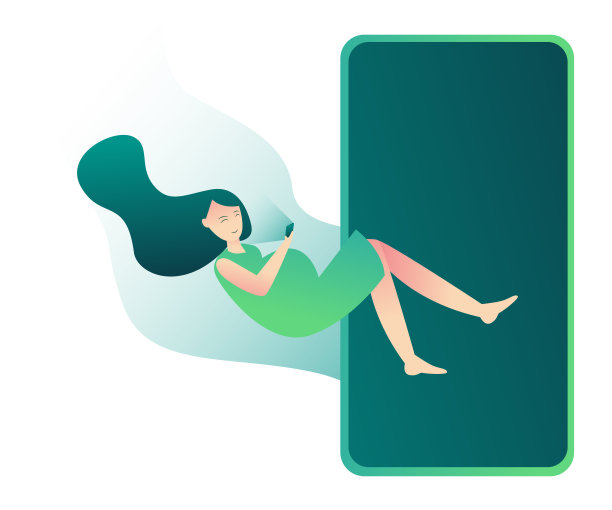 孕妇躺着玩卡通平板智能手机图片下载