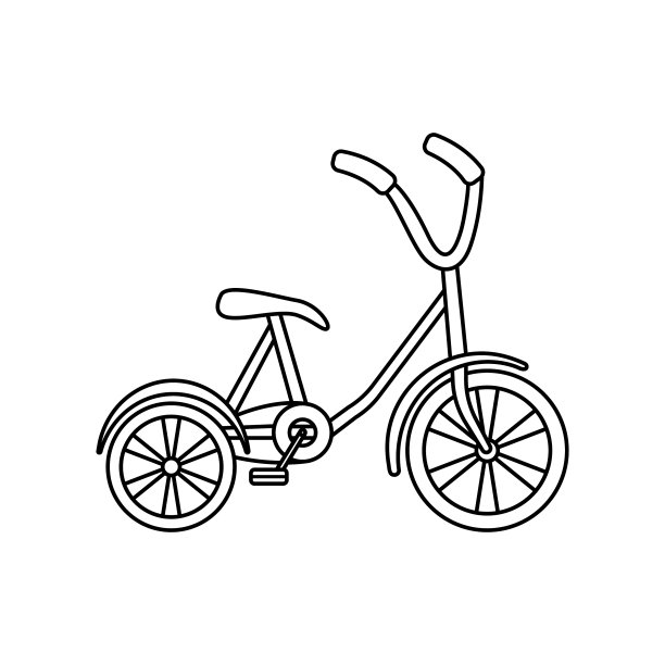 骑三轮车积极的生活方式图片下载