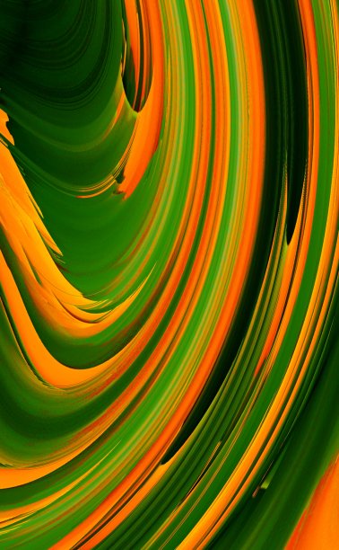 插图madala背景几何无缝图案镜子混合液体橙绿色图片下载