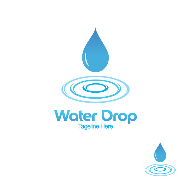 水滴标志设计模板图片下载
