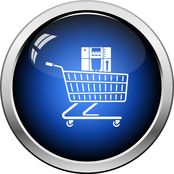 购物车与咖啡机图标图片下载