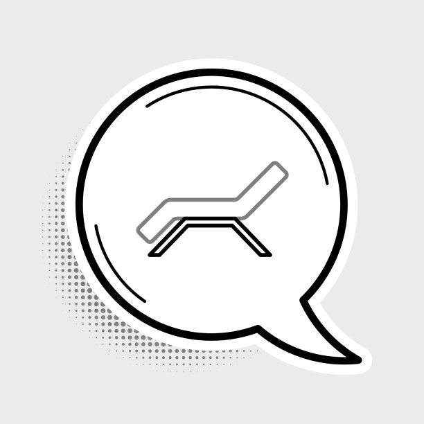 线太阳床图标孤立在灰色背景的太阳图片下载