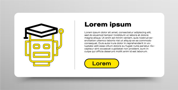 线机器人图标隔离在白色背景上图片下载