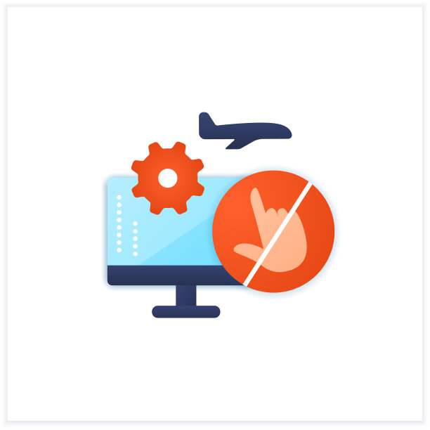 非接触式技术平面图标图片下载