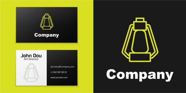 标志型线露营灯图标孤立上图片下载