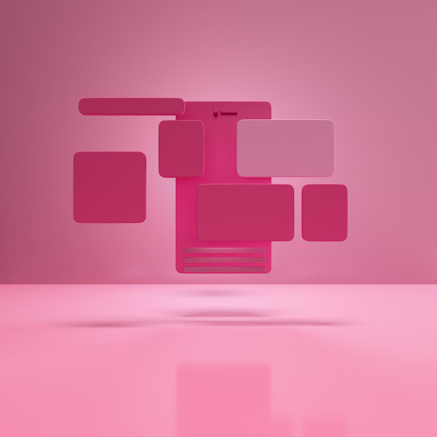 抽象的立方体讲台图片下载