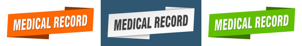 病历横幅病历丝带标签图片下载