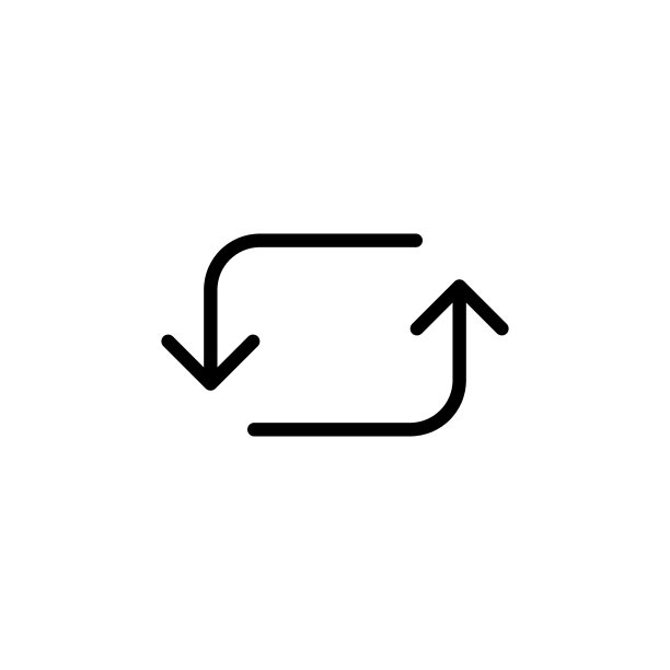 退款或返还黑色图标。双反转箭头返钱概念。时髦的平面孤立的符号符号:插图，轮廓，符号，移动，应用程序，设计，web，开发，ui, ux, gui。向量EPS 10图片下载