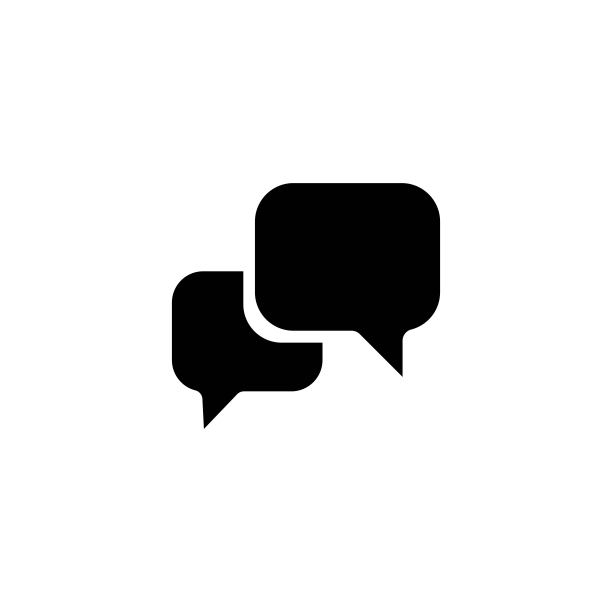 聊天和信息或反馈线性图标在纯黑色。对话和交流大纲标志。白色背景上的孤立符号。社交媒体插图。技术支持的象征。向量EPS 10图片下载