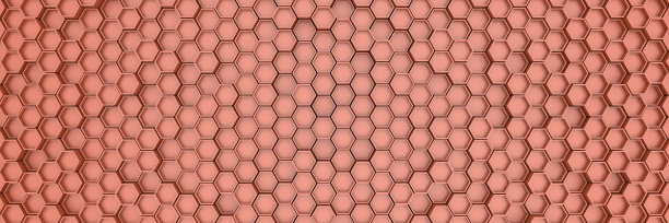 六边形的背景。蜂窝的几何结构。三维可视化图片下载