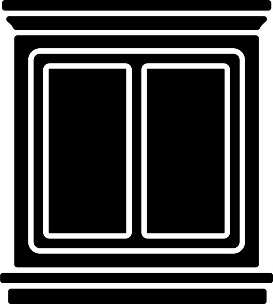窗口内饰黑色字形图标图片下载