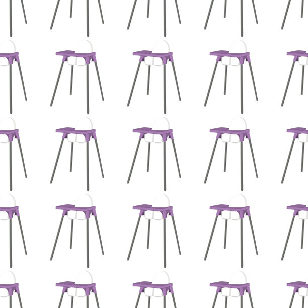 主题上五颜六色的现代儿童高椅图片下载