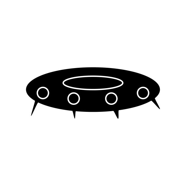 飞行外星飞碟图标UFO EPS10图片下载
