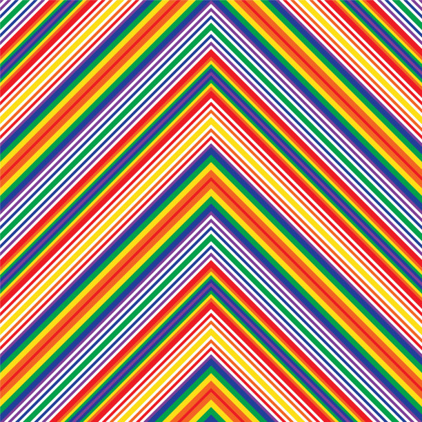 彩虹人字形斜条纹无缝图案图片下载