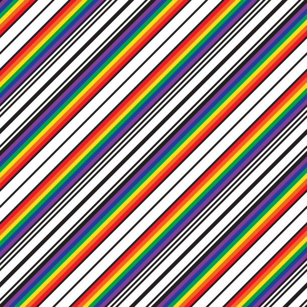 彩虹条纹无缝图案背景中图片下载