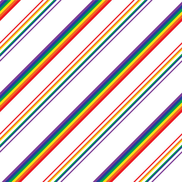 彩虹条纹无缝图案背景中图片下载