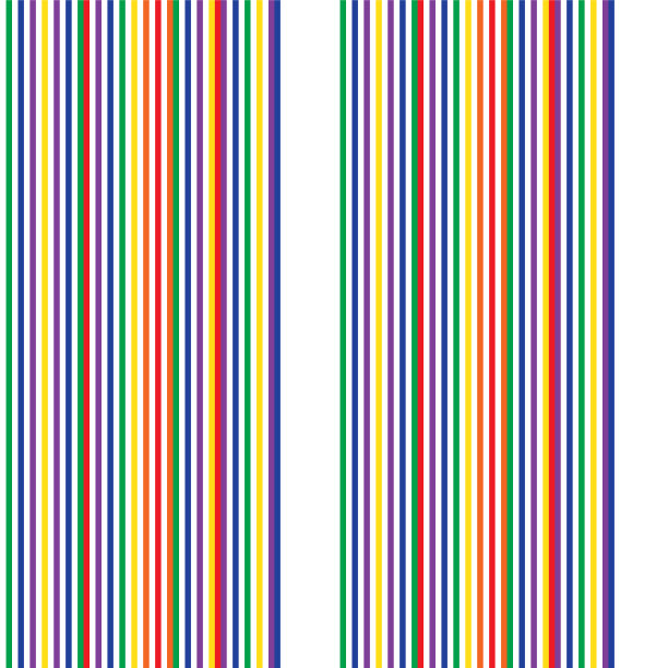 彩虹条纹无缝图案背景中图片下载