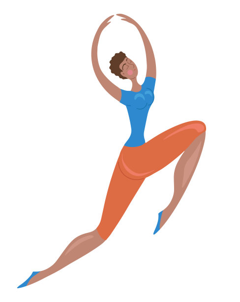 快乐的非洲运动跳高女孩跳舞图片下载