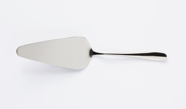 蛋糕服务器铲在白色的背景图片下载