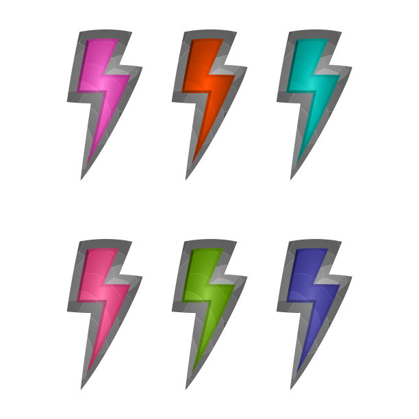 游戏元素孤立在白色背景上图片下载