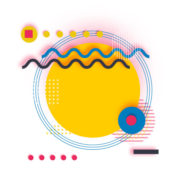 孟菲斯纸切割形状的海报卡片传单图片下载