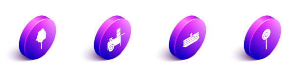 设定等距的棉花糖速食车图片下载