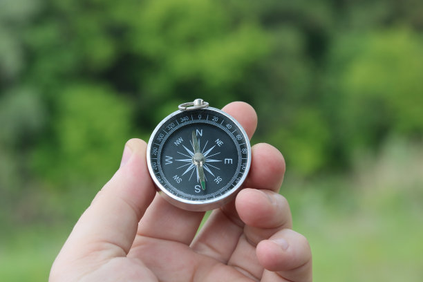 自然背景下的经典指南针图片下载