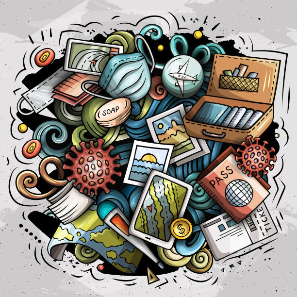 旅行矢量涂鸦插画图片下载