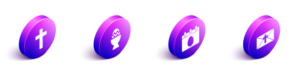 设置等距的基督教十字复活节彩蛋图片下载